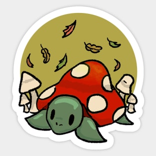 Mushroom Turtle Sticker